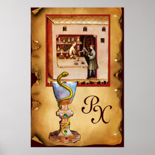 KOM HYGEIA MONOGRAM Geneeskunde, Apotheek Poster