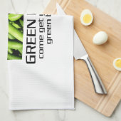Kom je wat groene bonen geven. theedoek (Quarter Fold)