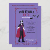 Kom langs voor een hapje Halloween-feestuitnodigin Kaart (Voorkant / Achterkant)