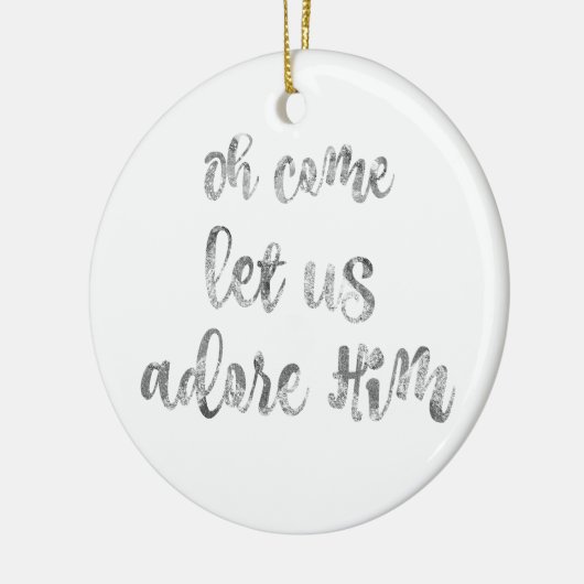 Kom, laten we Hem aanbidden met Kerstmis Keramisch Ornament (Links)