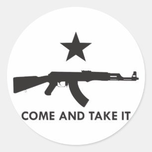 Kom maar mee. (AK47) Ronde Sticker