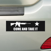 Kom maar mee. bumpersticker (Op auto)
