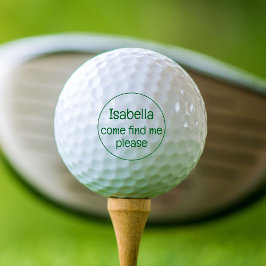 Kom me zoeken, alsjeblieft golfballen
