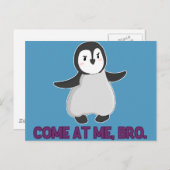 Kom mee, Bro Penguin briefkaart (Voorkant / Achterkant)