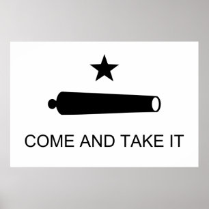 Kom mee naar Texas Flag Battle Battle of Gonzales Poster