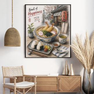 Kom met Geluk Japanse Tempura Udon Poster