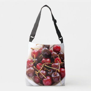 kom met kersen crossbody tas