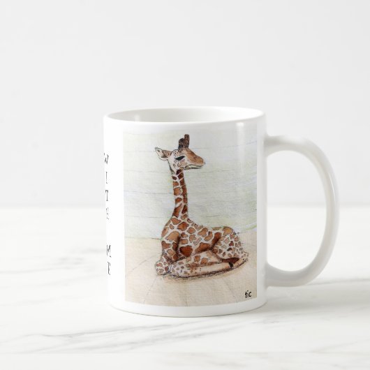 "Kom met me zitten" Giraffe Cup Koffiemok (Rechts)
