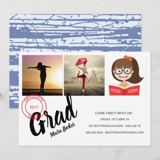 Kom met ons feesten! kaart (Voorkant / Achterkant)