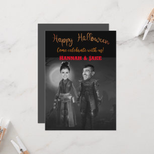 Kom met ons Halloween vieren Kaart