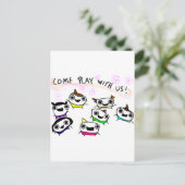 "Kom met ons spelen" Briefkaart (Staand voorkant)