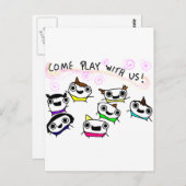 "Kom met ons spelen" Briefkaart (Voorkant / Achterkant)