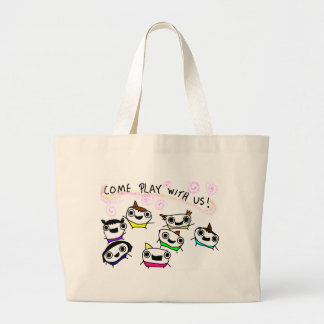 "Kom met ons spelen" Grote Tote Bag