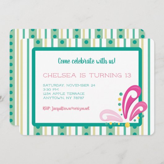 Kom met ons  Uitnodiging vieren (Voorkant / Achterkant)