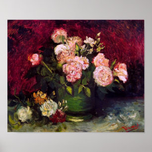 Kom met Pioenen & Roses Van Gogh Fine Art. Poster