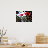 Kom naar California Graphic Poster (Keuken)