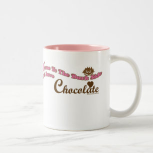 Kom naar de donkere kant, we hebben chocolade tweekleurige koffiemok