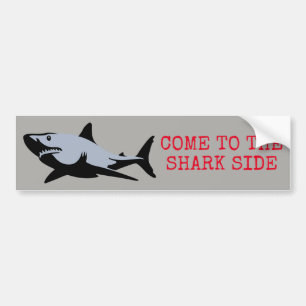 Kom naar de haaienzijde bumpersticker