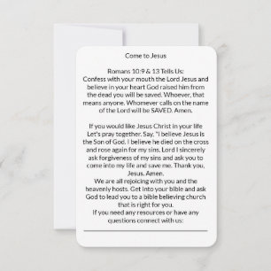 Kom naar de Kaart van Jezus Salvation Prayer
