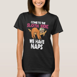 Kom naar de luiaard kant we moeten nu slapen luiaa t-shirt