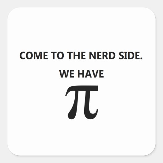 "Kom naar de nerd kant" Stickers (Voorkant)