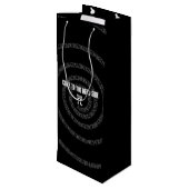 Kom naar de nerd voor Pi op Black Wijn Cadeautas (Achterkant Gekanteld)