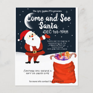 Kom naar de Santa speelgoed drive Flyer