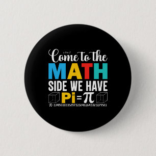 Kom naar de wiskundekant, we hebben Pi Ronde Button 5,7 Cm