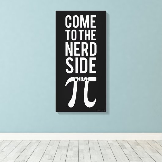 Kom naar de zijkant van de nerd canvas afdruk (Insitu (Houten vloer))