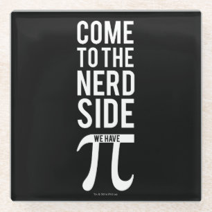 Kom naar de zijkant van de nerd glazen onderzetter