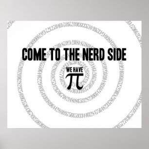 Kom naar de zijkant van de nerd voor de i-typograf poster