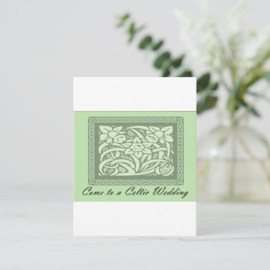Kom naar een Keltische bruiloft uitnodiging (Staand voorkant)