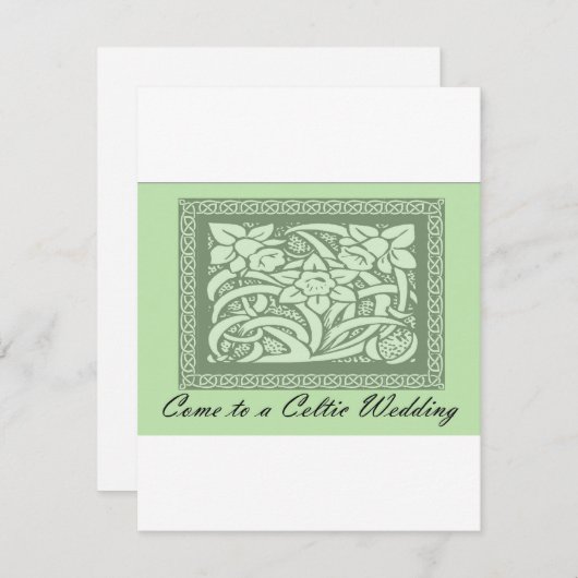 Kom naar een Keltische bruiloft uitnodiging (Voorkant / Achterkant)