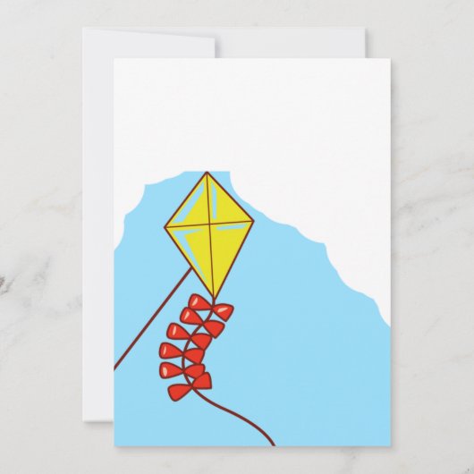 Kom naar een Kite-uitnodiging Kaart (Achterkant)