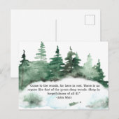 Kom naar het bos van de Nota van de Hout. Briefkaart (Voorkant / Achterkant)