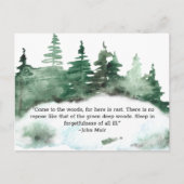 Kom naar het bos van de Nota van de Hout. Briefkaart (Voorkant)