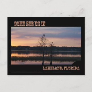 Kom naar Lakeland, FL-Briefkaart Briefkaart