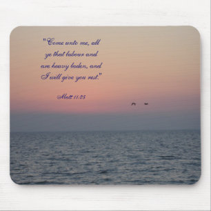 "Kom naar me toe, al die arbeid ... Muismat