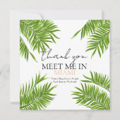 Kom naar Miami voor een onvergetelijk vrijgezellen Bedankkaart (Voorkant)