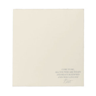 Kom naar mij toe en ik geef je rust notitieblok