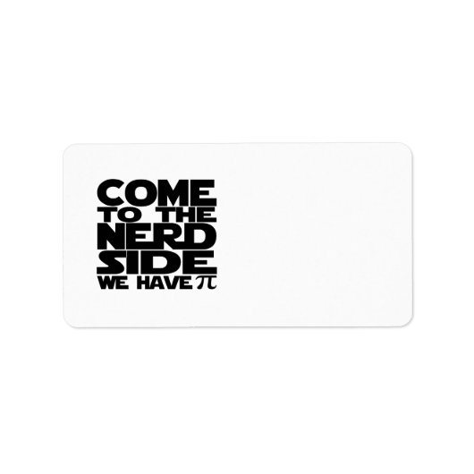 Kom naar Nerd, we hebben Pi. Etiket (Voorkant)