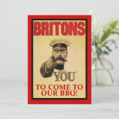 Kom naar onze BBQ! Kaart (Staand voorkant)