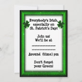 Kom naar onze St Patrick's Day, kom samen! Kaart (Achterkant)