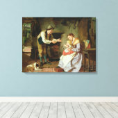 Kom naar papa canvas afdruk (Insitu (Houten vloer))