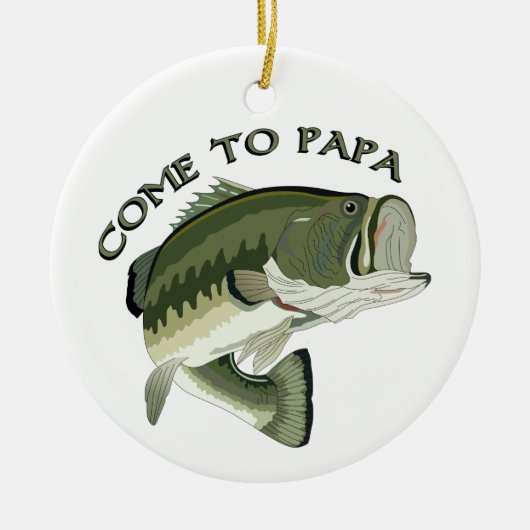 Kom naar Papa Keramisch Ornament (Voorkant)