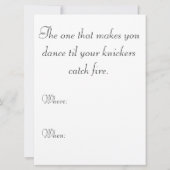 Kom naar Tea, beste partij uitnodiging (Achterkant)