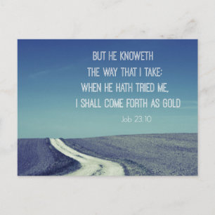 Kom naar voren als Gold Bible Verse Quote Briefkaart