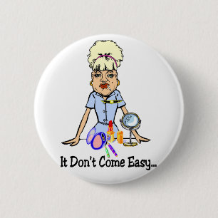 Kom niet gemakkelijk ronde button 5,7 cm