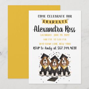 Kom onze Afstuderen Basset Hound Dogs vieren Kaart