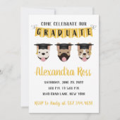 Kom onze Afstuderen Franse bulledogs vieren Kaart (Voorkant)